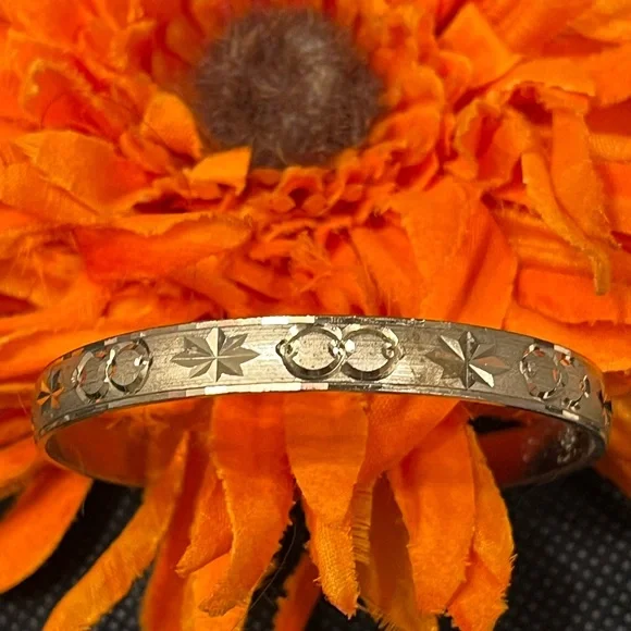 UGC Child’s TWO, 2” bangle bracelets with gold plating over bronze for kids